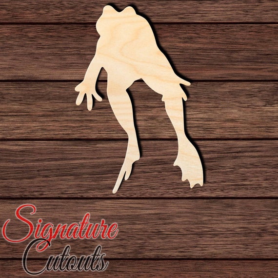 Frog - Laser Cut Out Unfinished Wood Craft Shape FRG7 Frog - Laser Cut Out Unfinished Wood Craft Shape FRG7