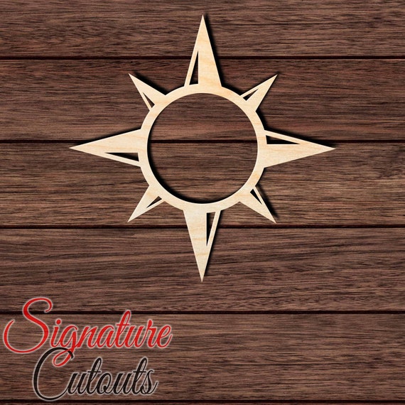 Compass - Laser Cut Out Unfinished Wood Craft Shape TRP68 Compass - Laser Cut Out Unfinished Wood Craft Shape TRP68
