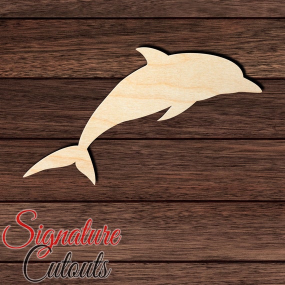 Dolphin - Laser Cut Out Unfinished Wood Craft Shape SEA8 Dolphin - Laser Cut Out Unfinished Wood Craft Shape SEA8