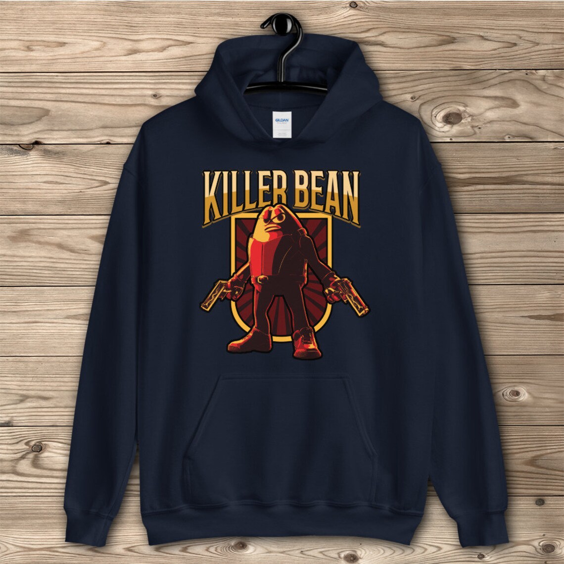 Killer Bean Hoodie Comic Art Official Killer Bean Merch Etsy