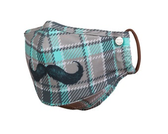 Happyface Respirator Mask Bundle with Nanofiber Filter and Carrying Pouch