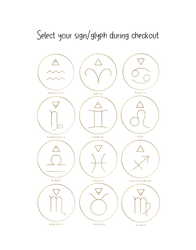 zodiac glyphs
