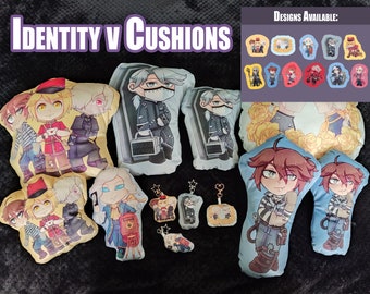 Identity V idv cushion plushie plush charm keychain VAL Victor Grantz Andrew Kreiss Luca Balsa Joseph Desaulniers Aesop Carl Alva Edgar DM