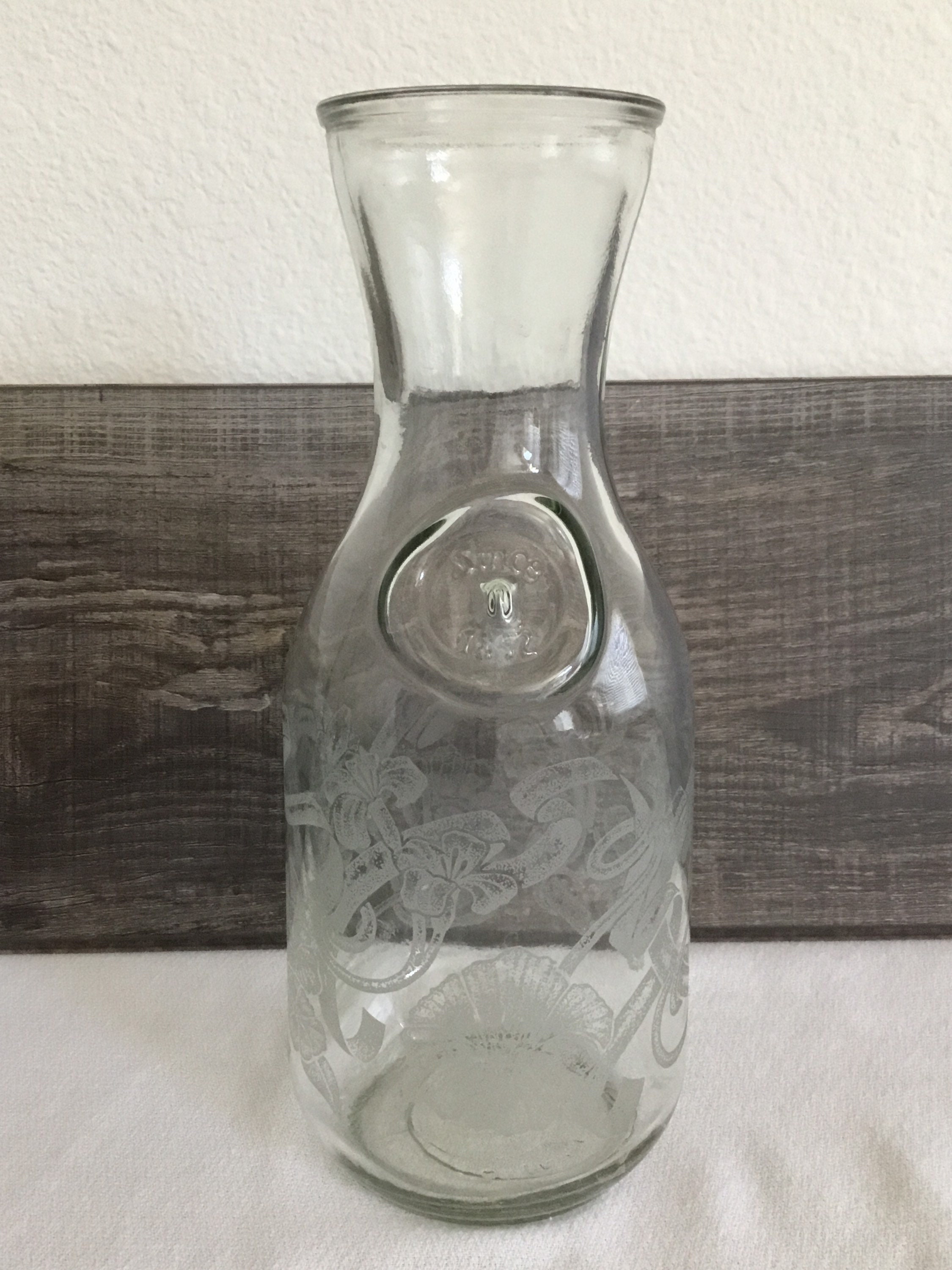 Vintage Embossed Paul Masson Since 1852 Glass Carafe Decanter Etsy