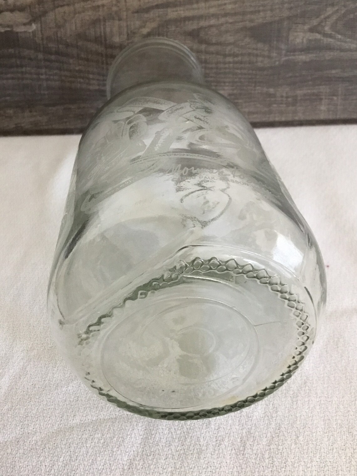 Vintage Embossed Paul Masson Since 1852 Glass Carafe Decanter Etsy