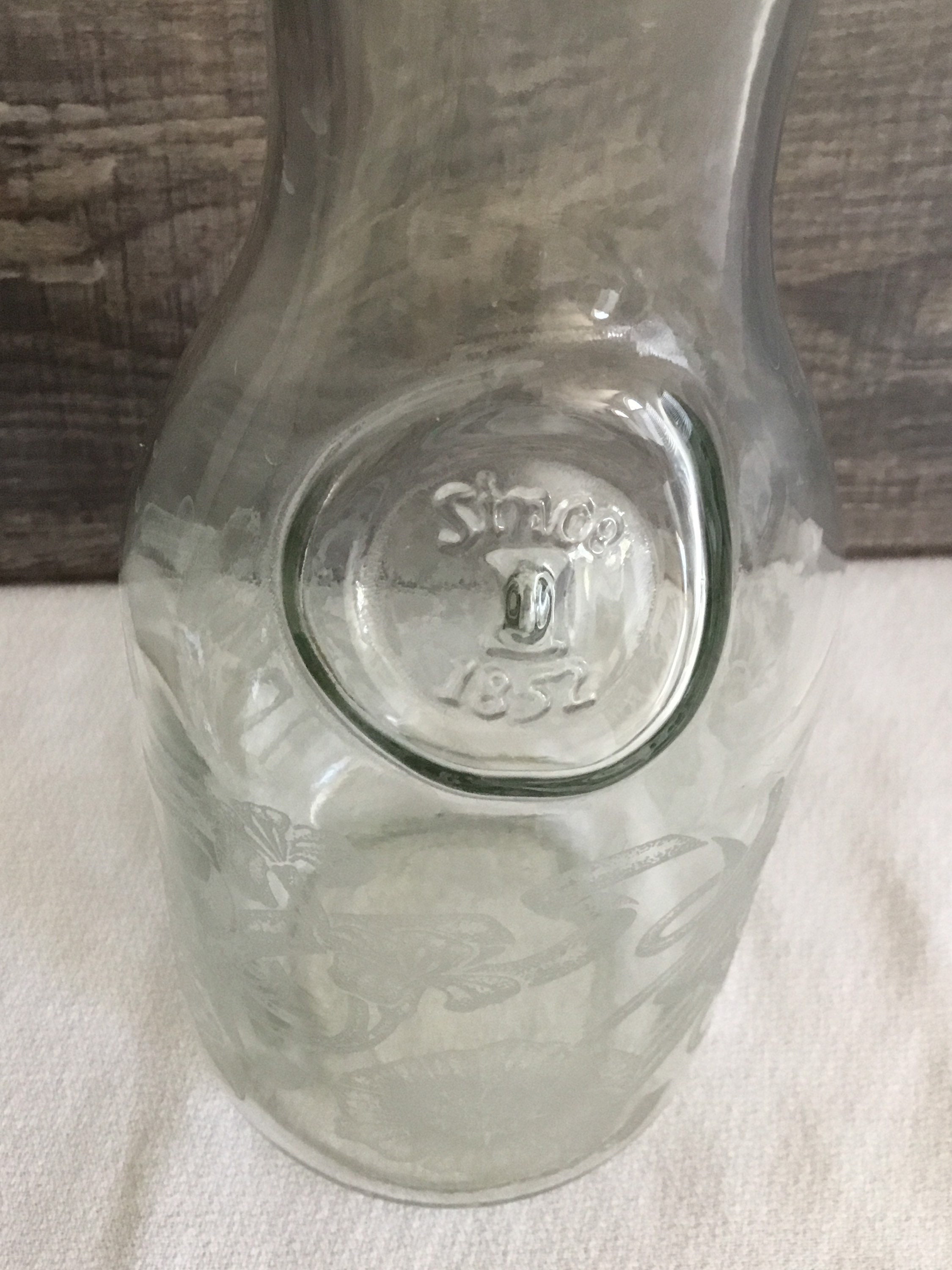Vintage Embossed Paul Masson Since 1852 Glass Carafe Decanter Etsy