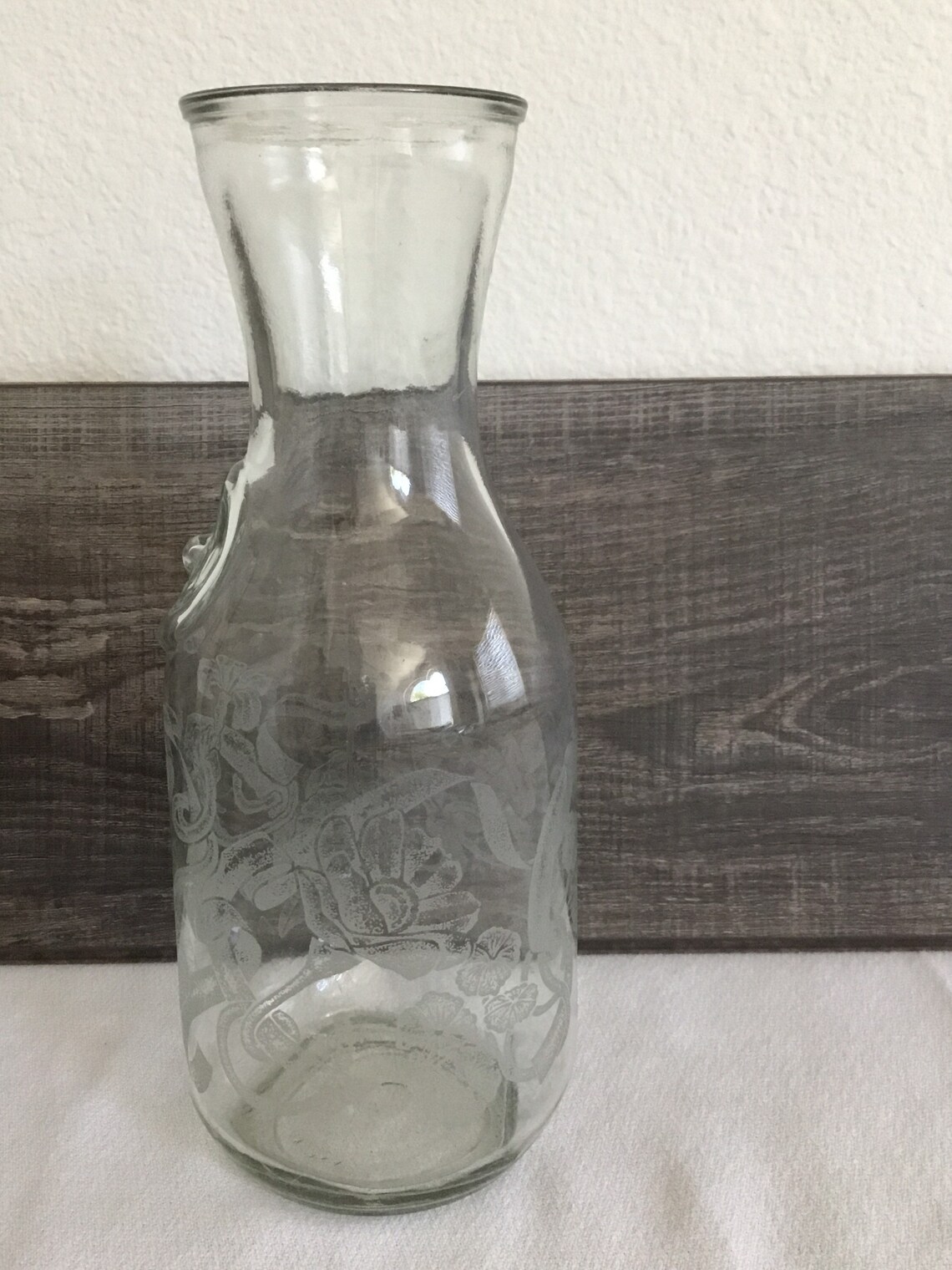 Vintage Embossed Paul Masson Since 1852 Glass Carafe Decanter Etsy