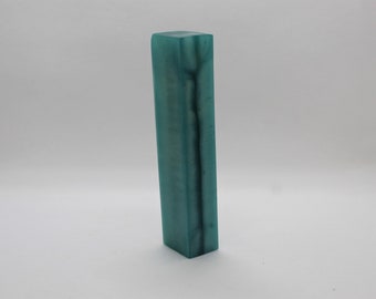 Penna in resina verde menta vuota 5,5"x1"x1"