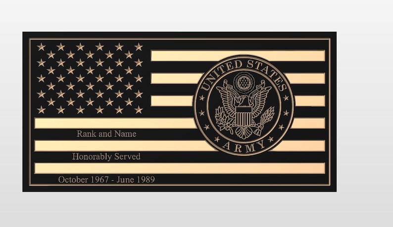 United States Army Logo Flag Vcarve File: Customizable SVG, CRV ...