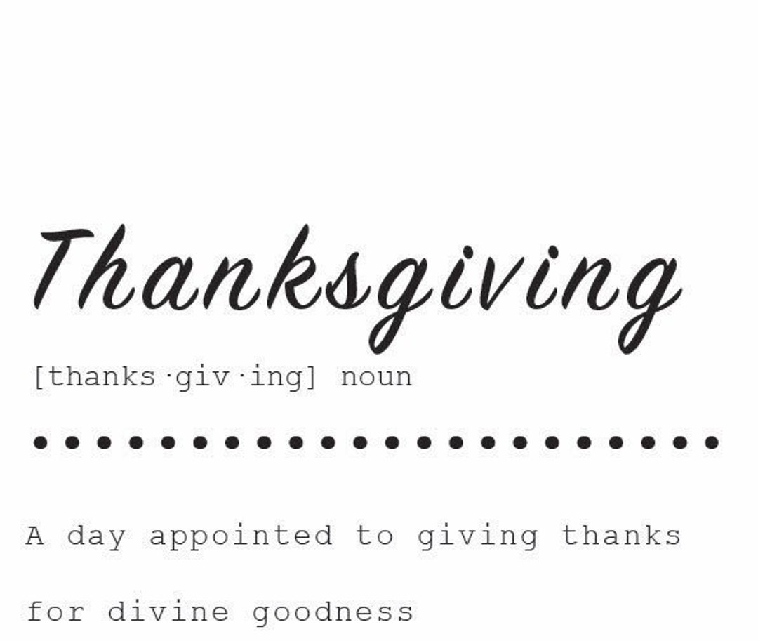Thanksgiving Definition Printable - Etsy