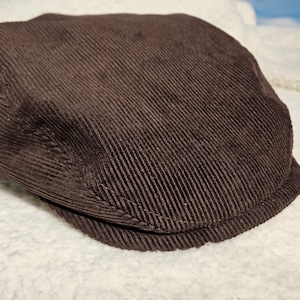 Brown Corduroy Flat Cap