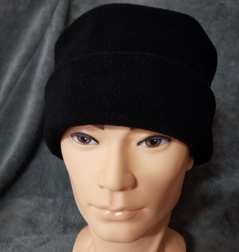 Black Fleece Pillbox Hat Fleece Hat Adult Pillbox Winter | Etsy