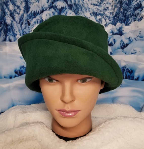 Green Fleece Winter Flapper Hat - Etsy display picture 1
