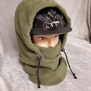 Rifle Green Large Anti Pill Plush Fleece Ski Helmet Cover