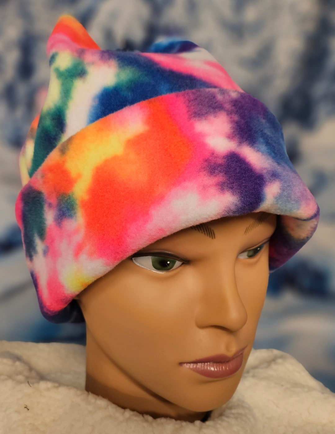 Rainbow Tie Dye Print Men's Boots