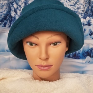 Dark Teal Anti Pill Fleece Winter Flapper Hat
