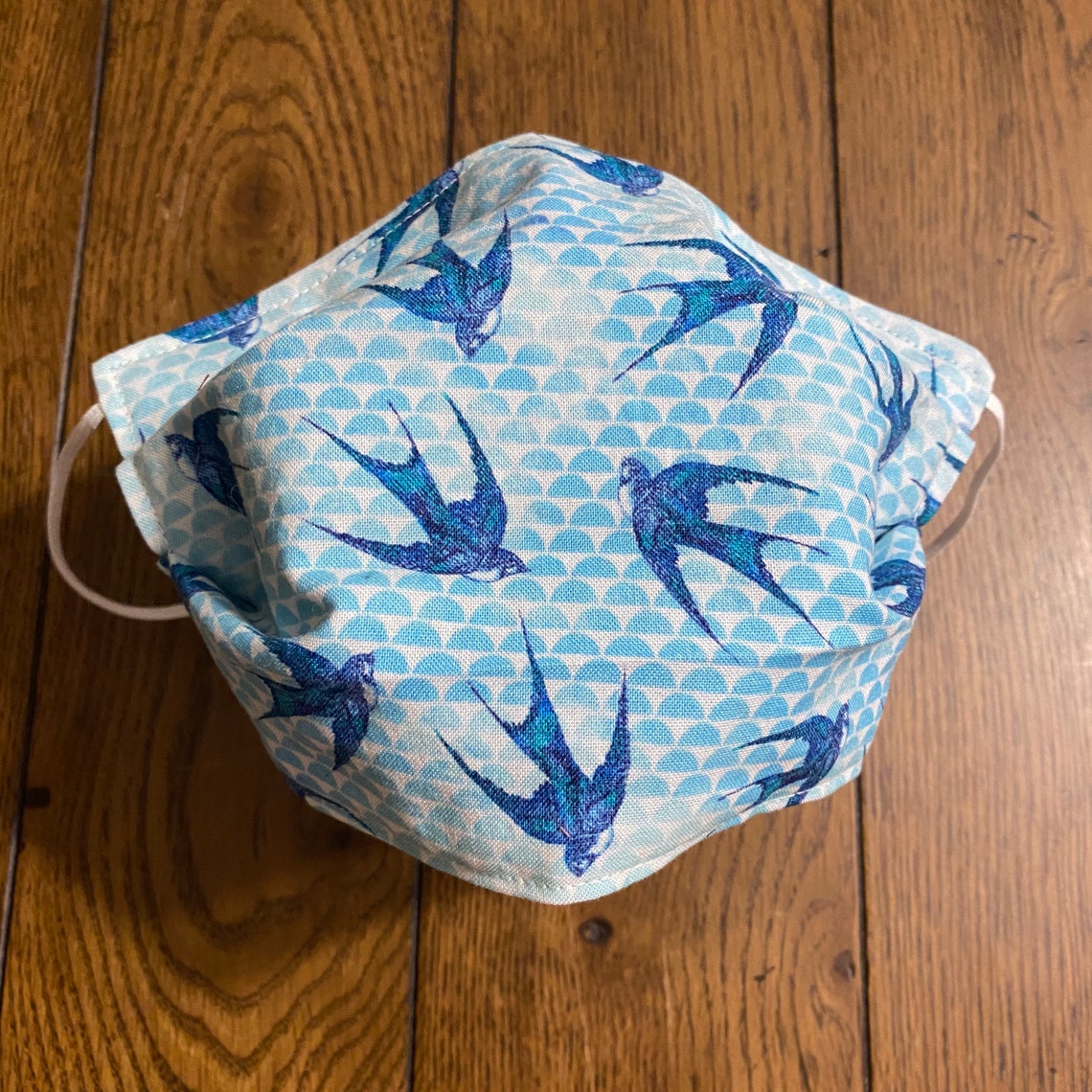 Blue Sparrow Face Mask Etsy