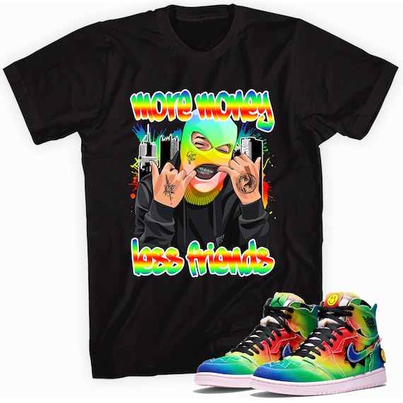 Air Jordan 1 Retro High J. Balvin Camiseta Más dinero Menos | Etsy México
