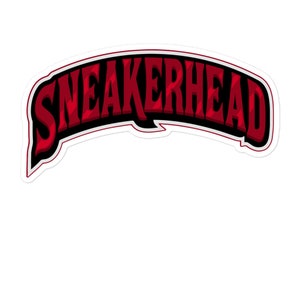 ¡La pegatina de vinilo Sneaker Head Backwoods Tribute combina con el lápiz labial rojo bajo Jordan 14 para computadora portátil, bandeja con ruedas, hidromatraz, vaso y más!