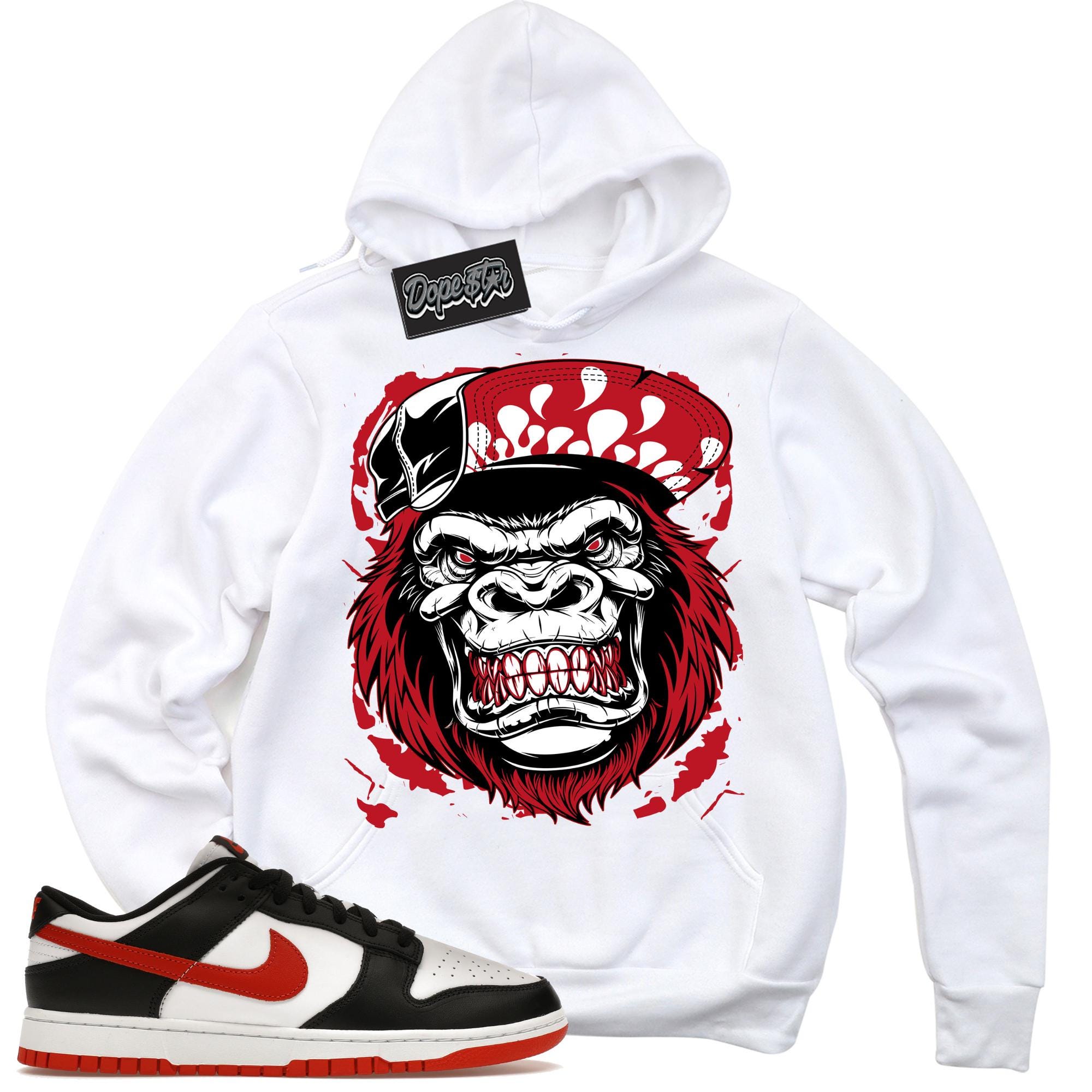 Black Dragon Red Dunk DopeStar Sneaker Hoodie Gorilla Beast Graphic