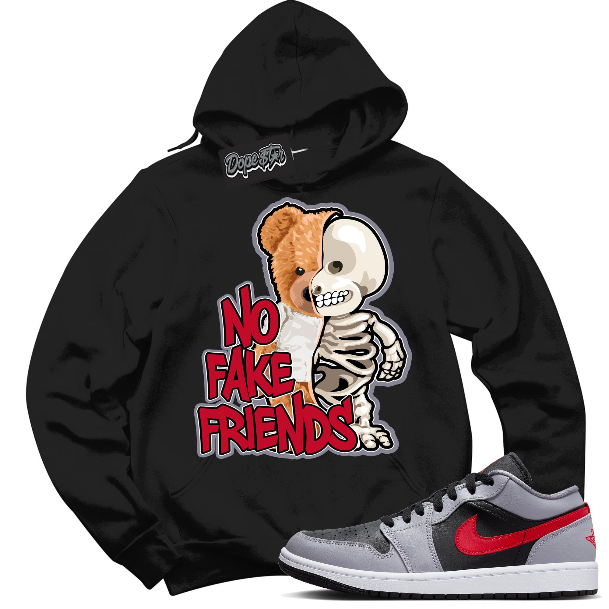 Cement Grey Fire Red 1s DopeStar Hoodie No Fake Friends Graphic