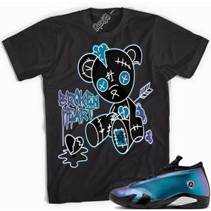 Carta de amor 14s DopeStar Camiseta Coração partido Urso gráfico