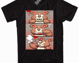 Roll It Lick It Smoke It Bear Sneaker T-Shirt Made for Jordan 14 Retro Low Clot X Terracotta