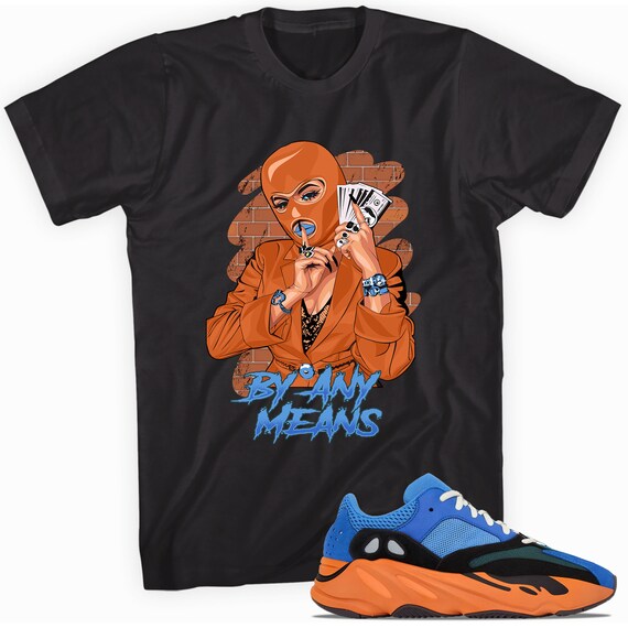 Yeezy Boost 700 Bright Blue T shirt by Any Meansmatching Outfits