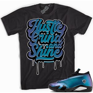 Carta de amor 14s DopeStar Camiseta Hustle Grind And Shine Graphic