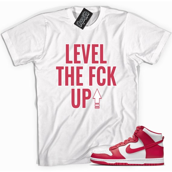 championship red dunks shirt