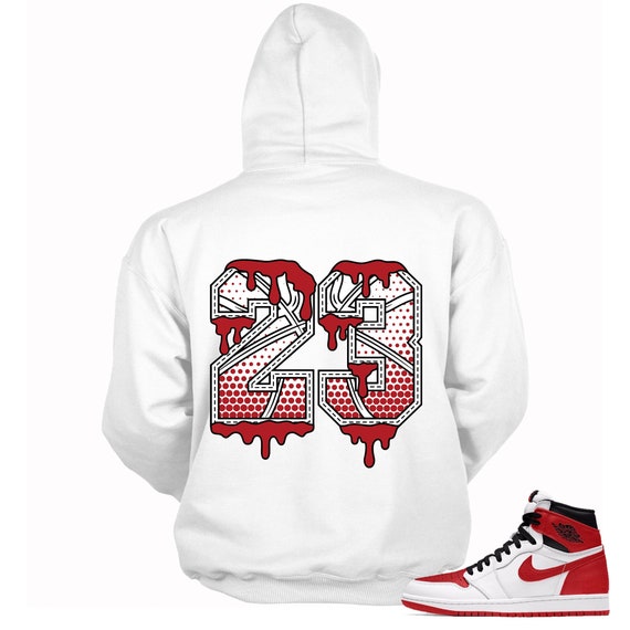 23 Drip Hoodie Made to Match Jordan 1s Retro High OG Heritage Etsy