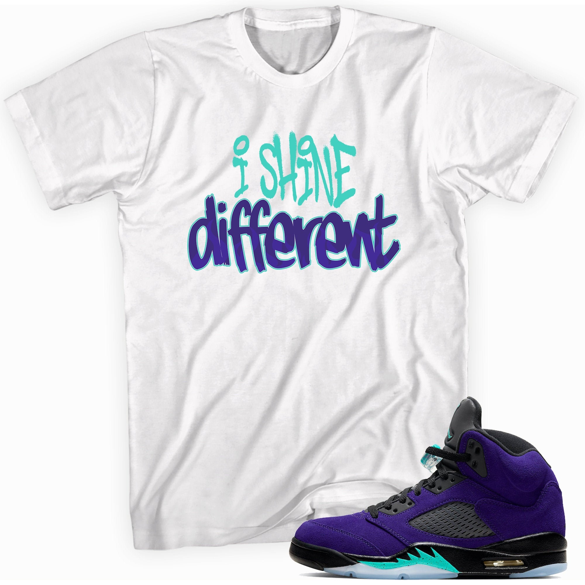 Air Jordan 5 Retro Alternate Grape TShirt Shine Different Etsy