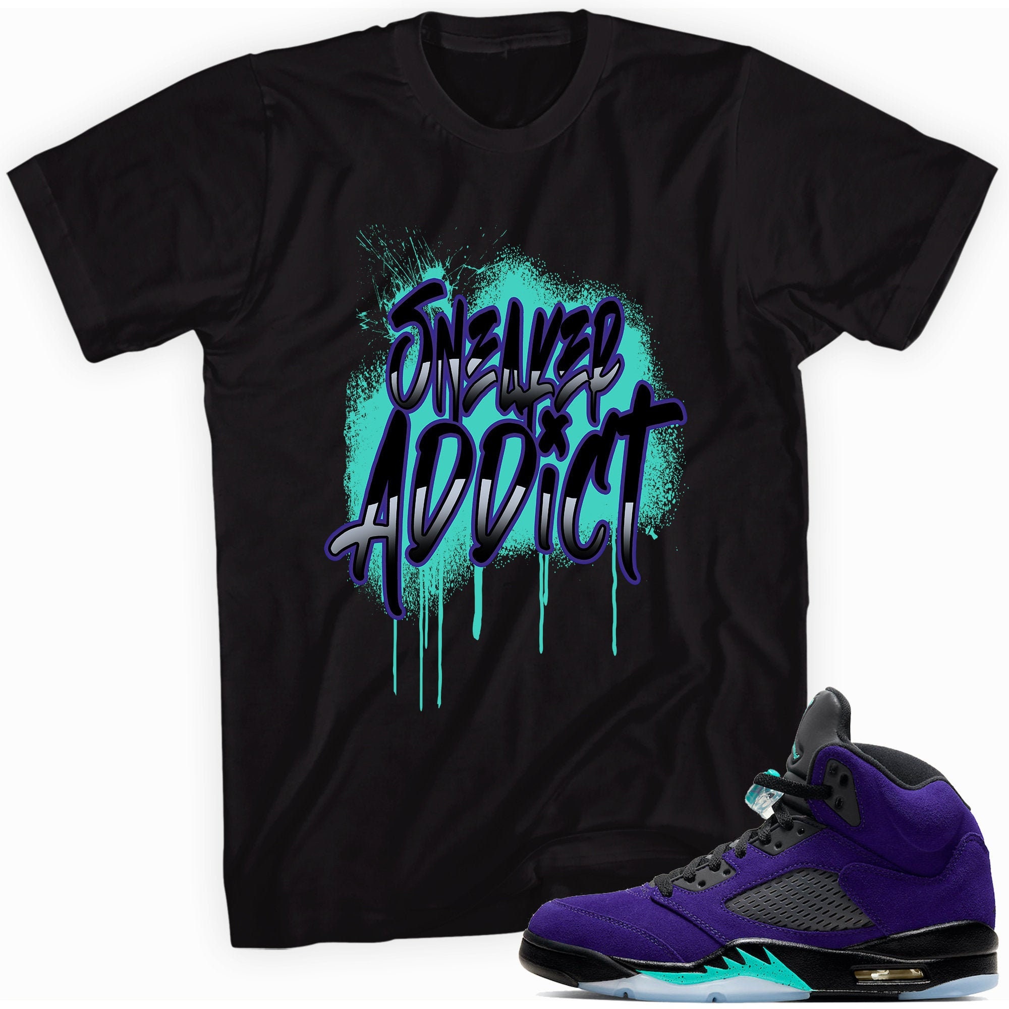 Air Jordan 5 Retro Alternate Grape T-shirt Sneaker | Etsy