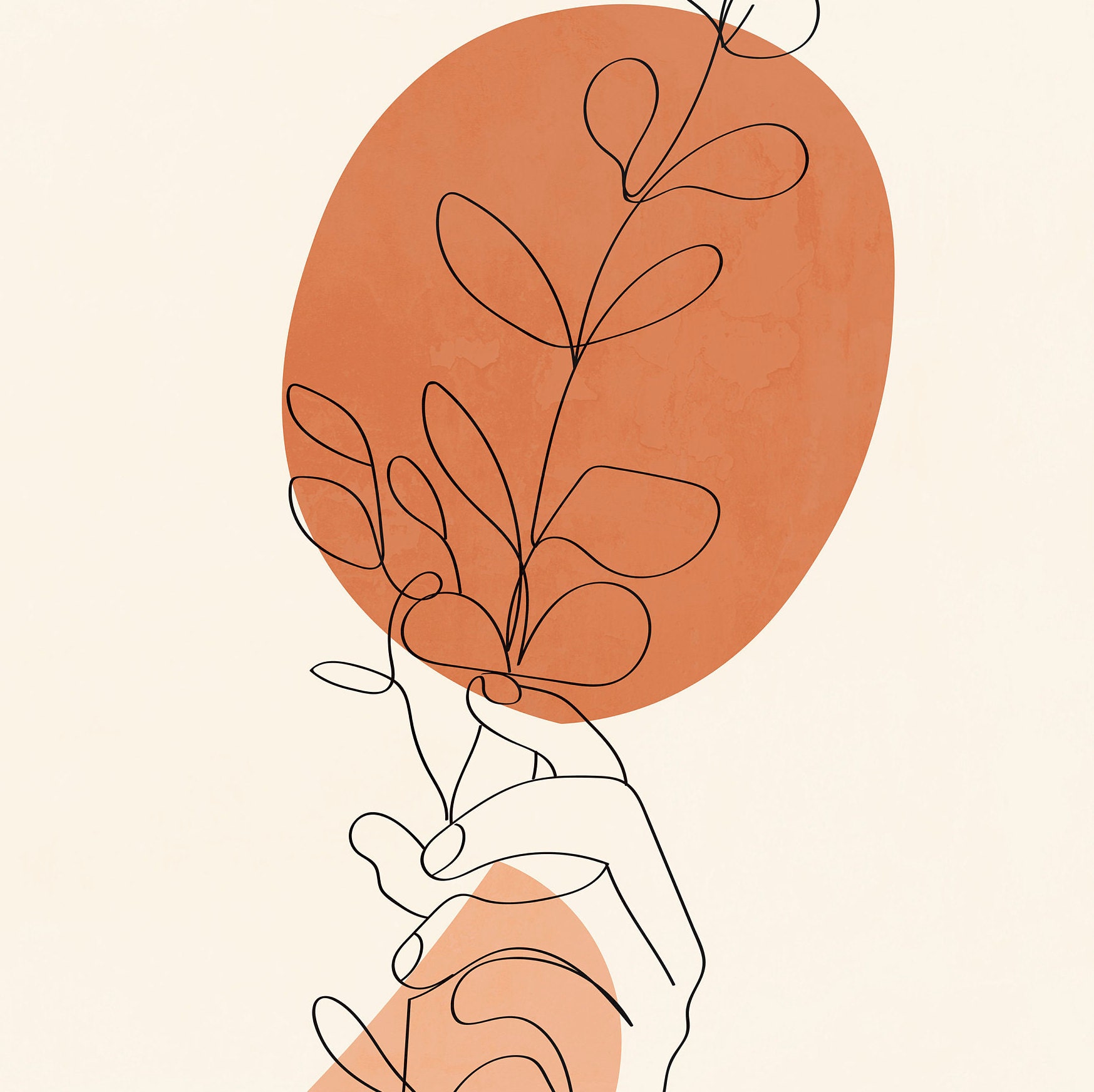 Aesthetic line art hands bedroom wall art line drawing | Etsy