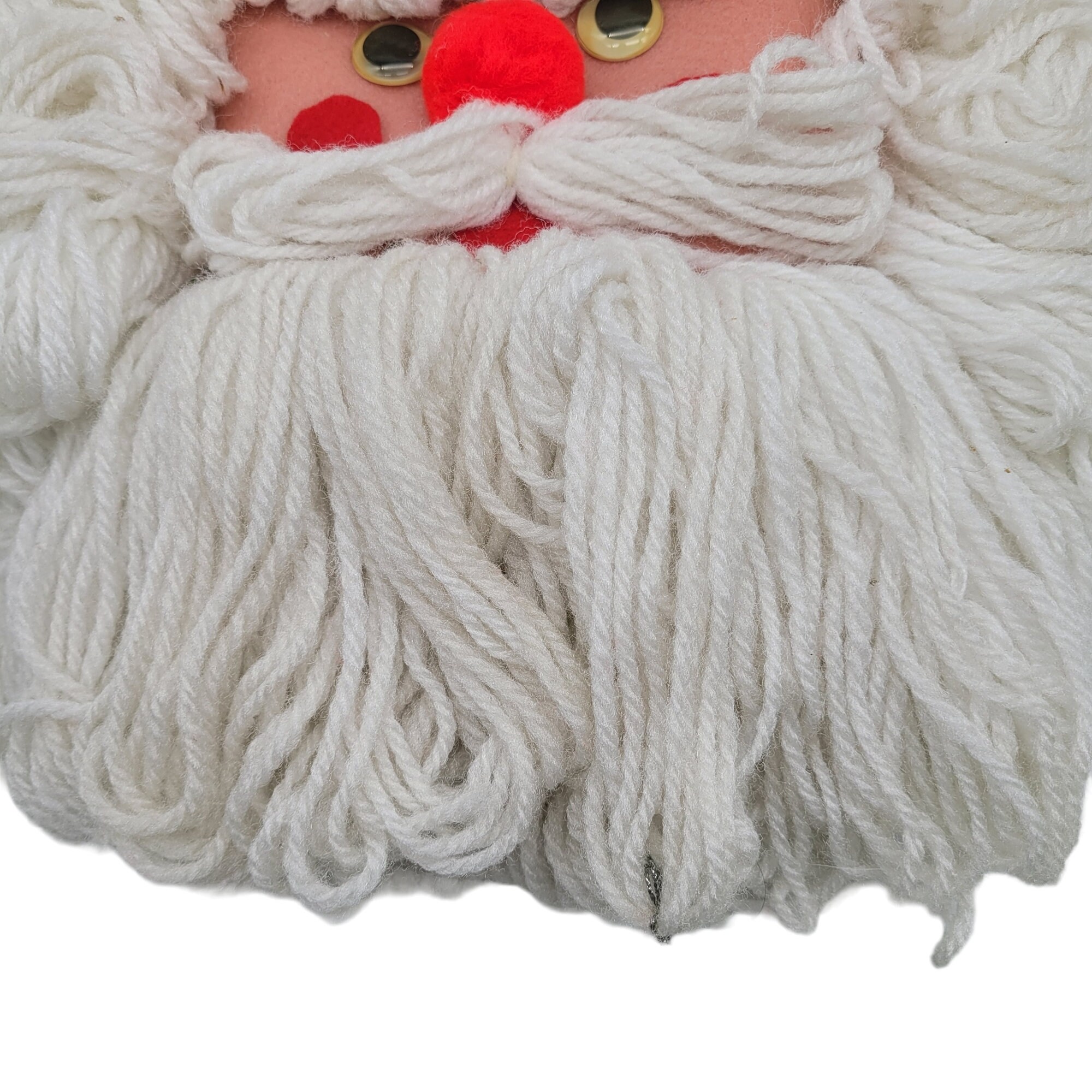 Vintage Bleach Bottle Santa Claus Wall Door Decoration Handmade Felt