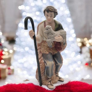 Hawthorne Village Ever Faithful Sheepherder Figure Thomas Kinkade Nativity 2002