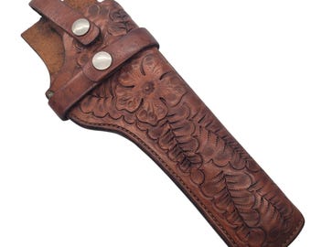 Jerry Berman Sons Flower Leaves Leather K18 Holster Right Hand Belt Loop