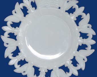 1903 Westmoreland Milk Glass Plate – Patriotic Eagle, 45-Star Flag, USA Anniversary