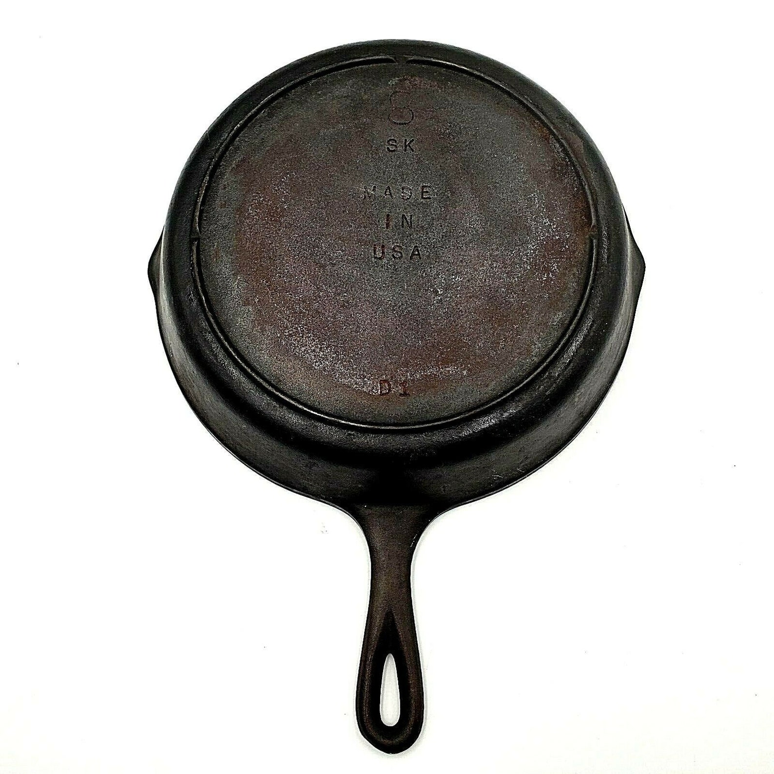 Vintage Cast Iron Skillet Pan 8 SK Made in USA D1 Double Pour Etsy