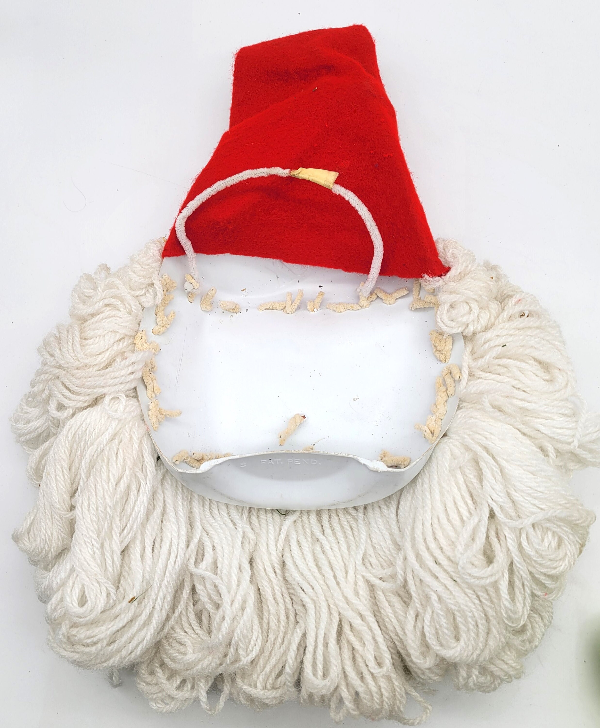 Vintage Bleach Bottle Santa Claus Wall Door Decoration Handmade Felt