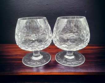 Rogaska Crystal Brandy Goblets - Gallia Clear Glass Set