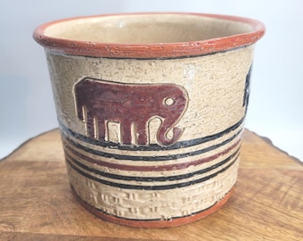 Bitossi Aldo Londi Elephant Planter Pot Rosenthal Netter Mid Century MCM Italy