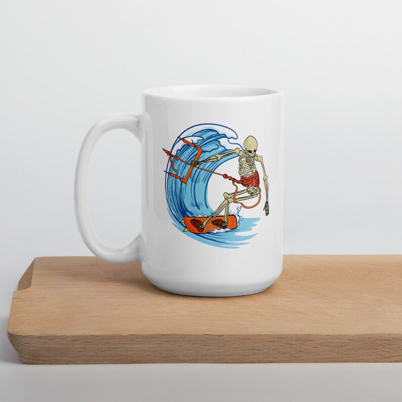 Kitesurfing Skeleton Enjoying the Wind and Waves Etsy