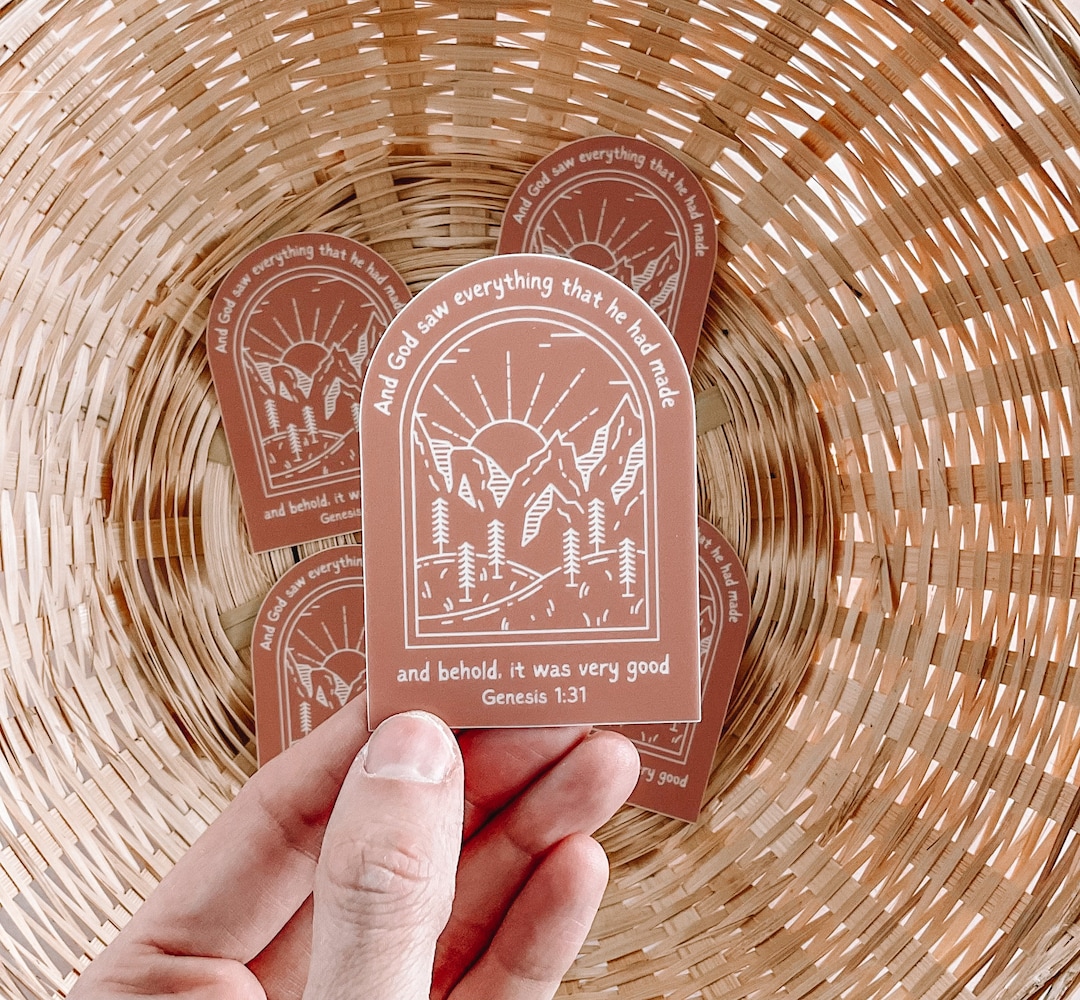 Genesis 131 Scripture Sticker God of Creation Sticker Bible Memory