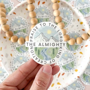 Praise To The Lord The Almighty Watercolor Sticker | Christian Hymn Sticker | Christian Inspiration | Bible Journal Sticker | Faith Sticker