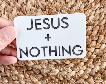 Jesus Plus Nothing Sticker | Soluls Christus Sticker | Christ Alone Sticker | Bible Verse Galatians Sticker | Glory to God Alone Sticker