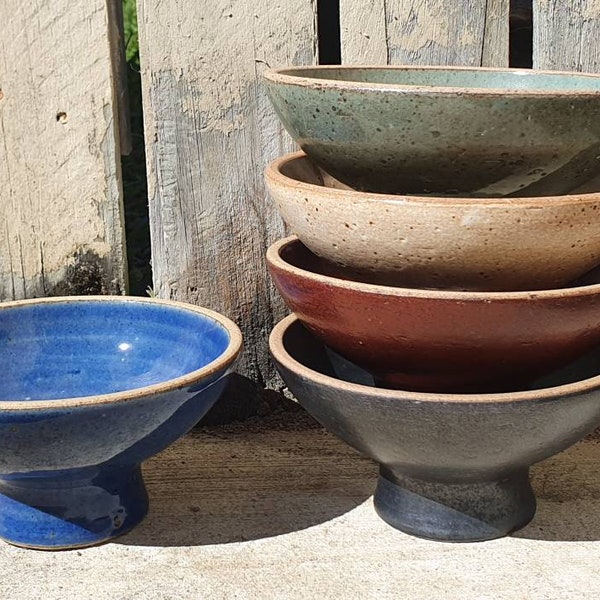 Footed bowl, Pedestal bowl, Fruit bowl, Ceramic footed bowl, Handmade footed bowl, Ice Cream Bowl, Handmade Gift, House warming Gift
