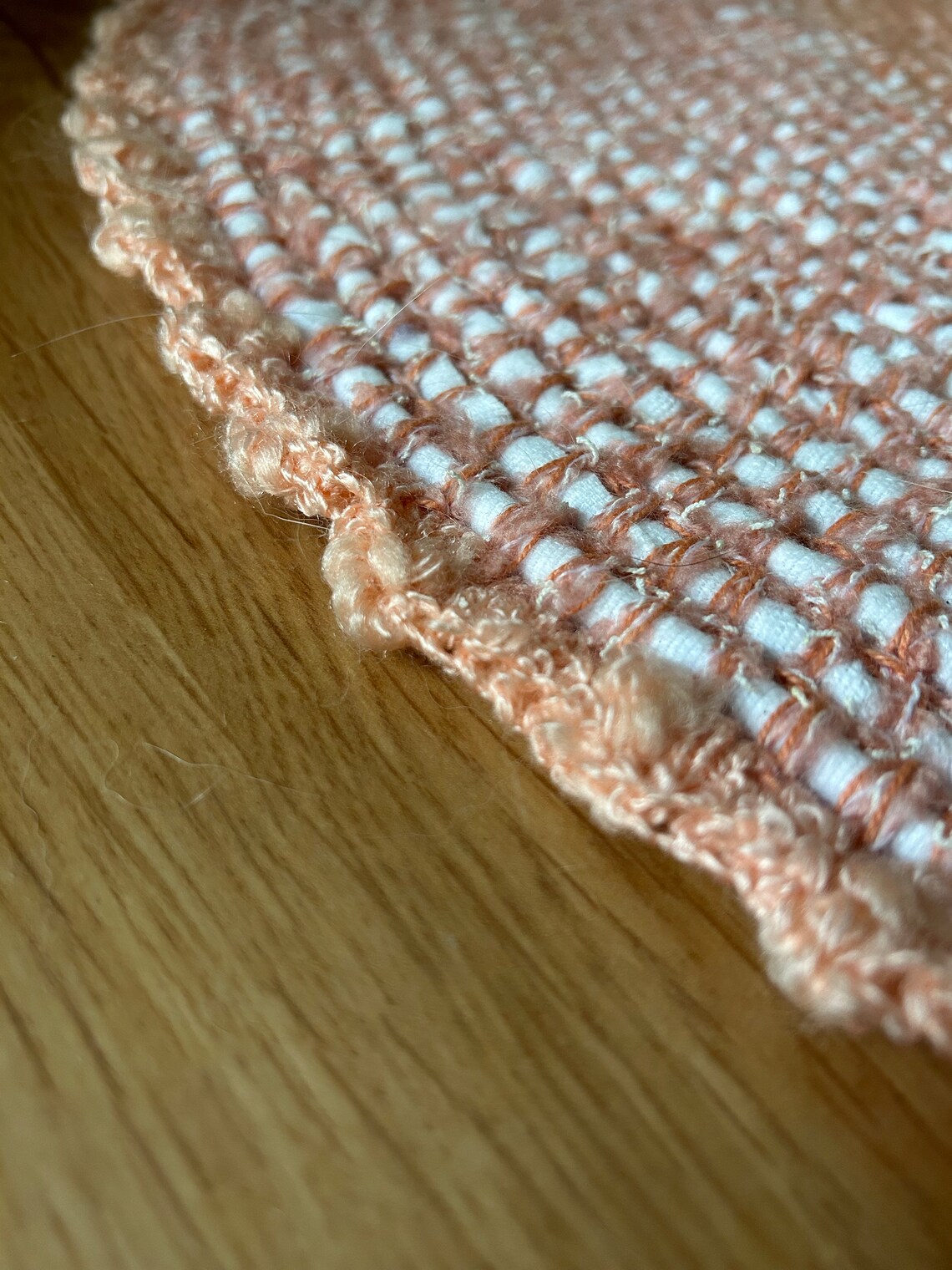 Peach and White Round Rug, Crochet Rug - Etsy Canada