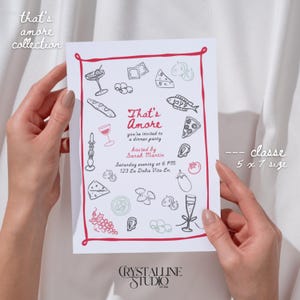 Italian Dinner Party Invitation: That&#39;s Amore, Customizable Canva Template (Digital Download)