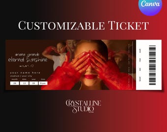Ariana Grande Eternal Sunshine Tour Ticket Template